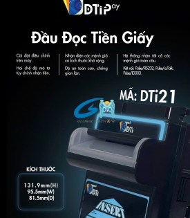 Đầu Đọc Tiền Giấy DTi21 (DTiPay) – Giải Pháp Thanh Toán Tự Động Thông Minh & Bảo Mật