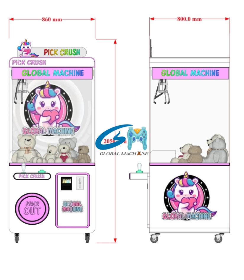 Máy Pick Crush_Pink_860*800*2050 (mm)